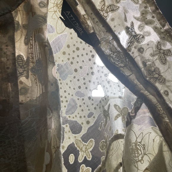 Floral Button up Blouse Shirt Floral Transparent - Picture 8 of 8